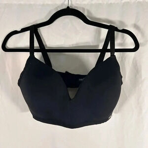 Nautica Bra Women's 38C Solid Black Hook & Eye Padded Wireless Intimates